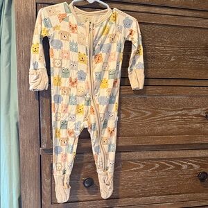 Little Sleepies Colorful Animal Print Footie